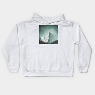 Dusk Green Mountain Kids Hoodie